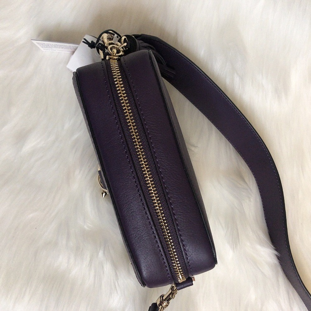 NEW! Rebecca Minkoff woven chain purple camera bag - Picture 7 of 8